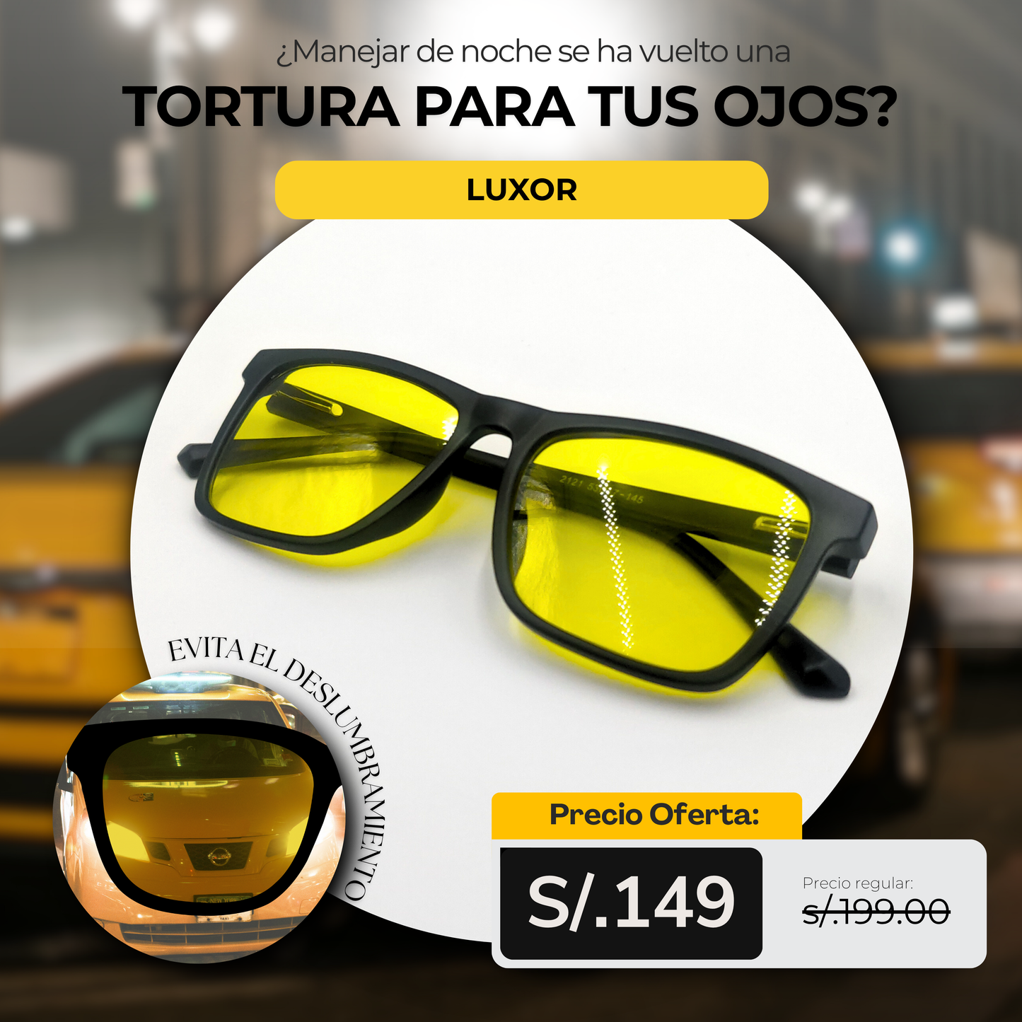 Gafa con filtro amarillo Luxor