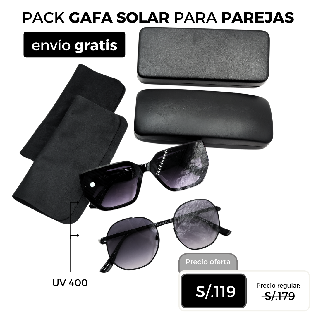 Pack Solar 2x1 Para parejas (Edición San Valentín)