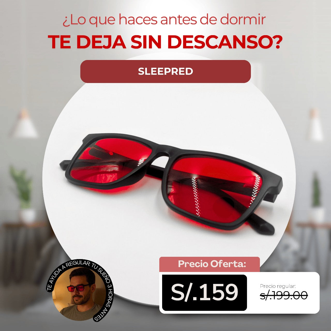Gafas de Filtro Rojo SleepRed + Accesorios